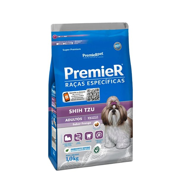 RACÃO PREMIER RAÇAS ESPECÍFICAS SHIH TZU ADULTOS - SABOR FRANGO