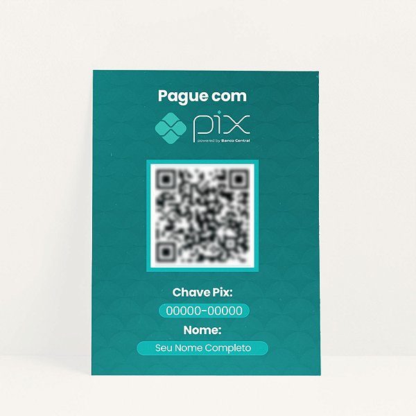 Placa Pix com Qr Code