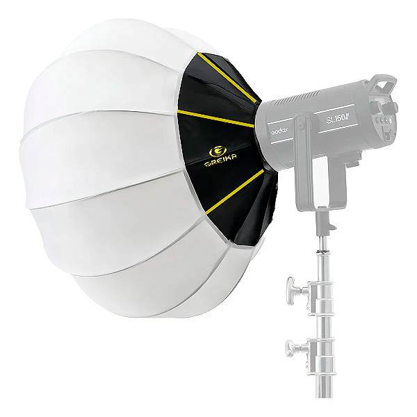 Softbox Globo Greika LAM65 PRO Balão Chinês 65cm com Montagem Bowens para Iluminação de Estúdio