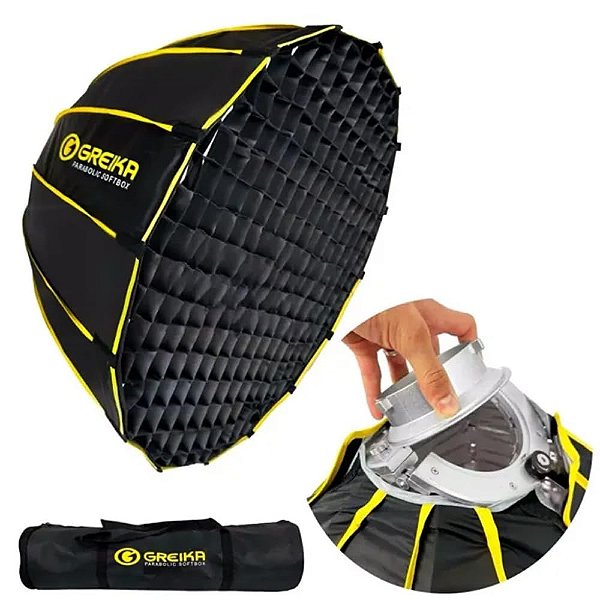 Softbox Octabox Parabolico 90cm Greika Encaixe Bowens E Grid