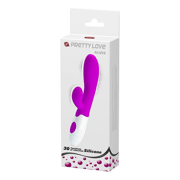 VIBRADOR FEMININO DE PONTO G E CLITORIS PRETTY LOVE ALVIS
