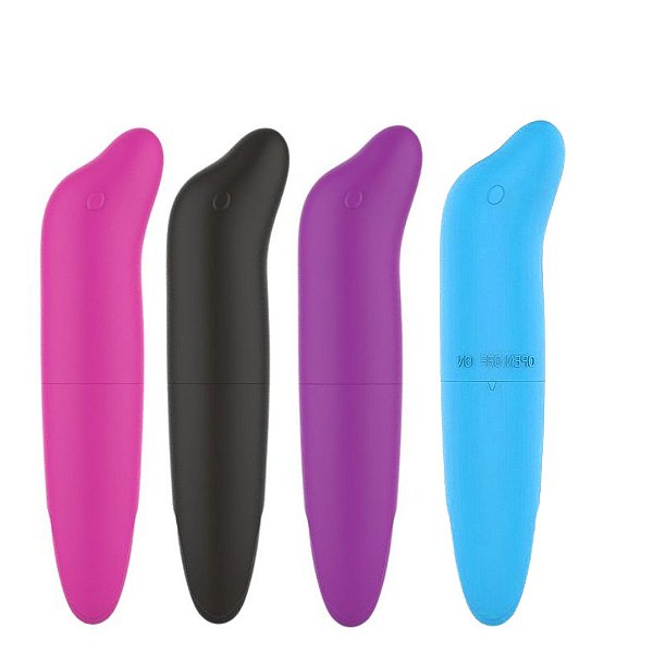 VIBRADOR FEMININO GOLFINHO LISO ESTIMULADOR DE PONTO G E CLITORIS