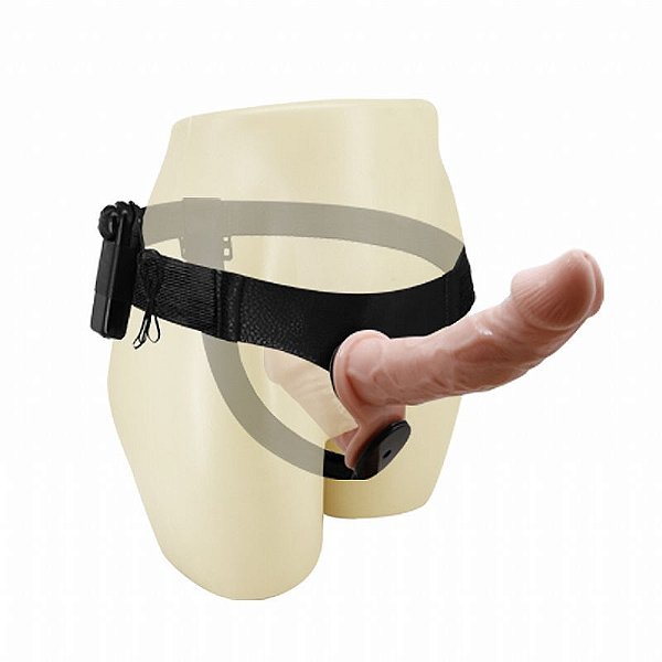 CINTA PENIANA DUPLA STRAP ON COM VIBRADOR ULTRA PASSIONATE