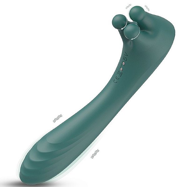 VIBRADOR FEMININO CLITORIS E PONTO G S-HANDE ANGELS HAND VERDE