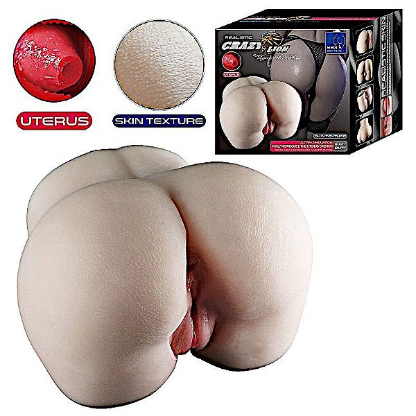 Masturbador Texturizado Realista com Útero Vagina e Ânus CyberSkin 2kg