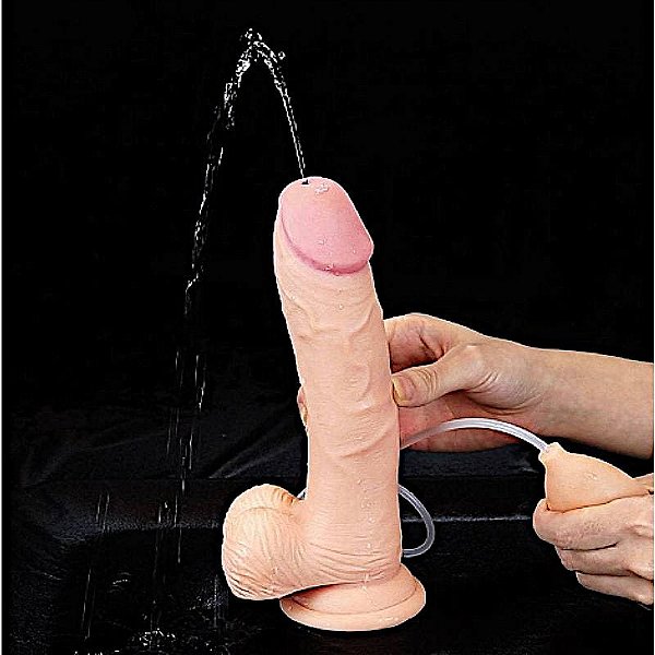 Protese peniana realista com ejaculação 21cm x 4,2cm LoveToy