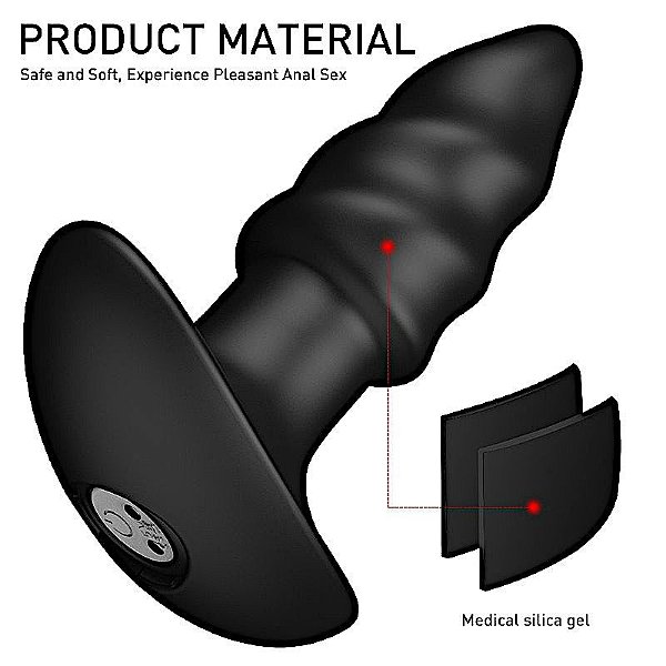 Plug Anal com vibrador de silicone S-Hande Love Arrow recarregavel