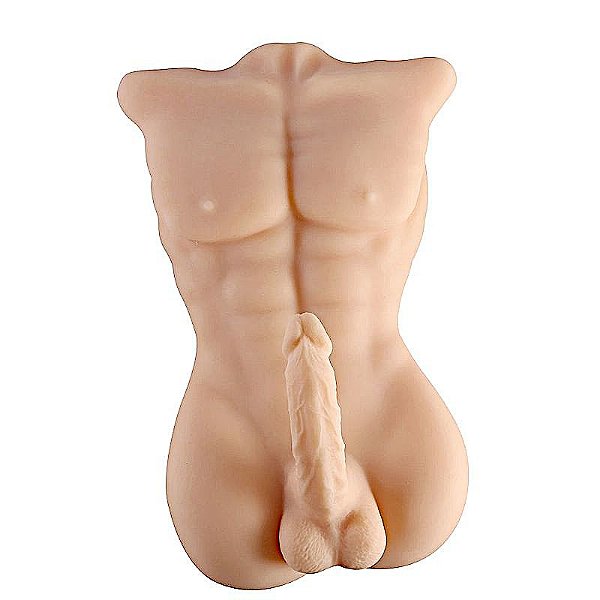 Masturbador Boneco Realista Texturizado CyberSkin com Pênis