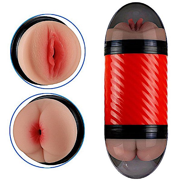 Masturbador Masculino Lanterna Vermelha com Vagina e Ânus