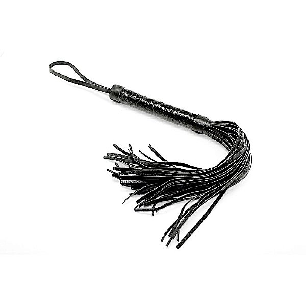 Chicote sado em Tiras flogger Luxo Preto bdsm