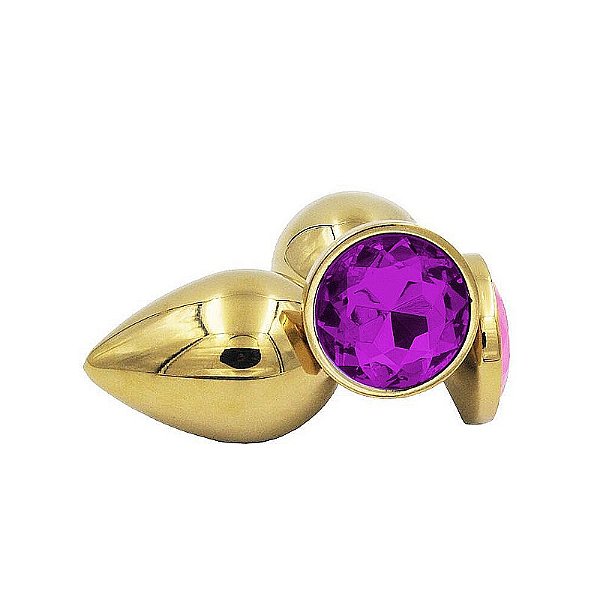 PLUG ANAL DE AÇO DOURADO TAMANHO G JOIA PARA INICIANTE