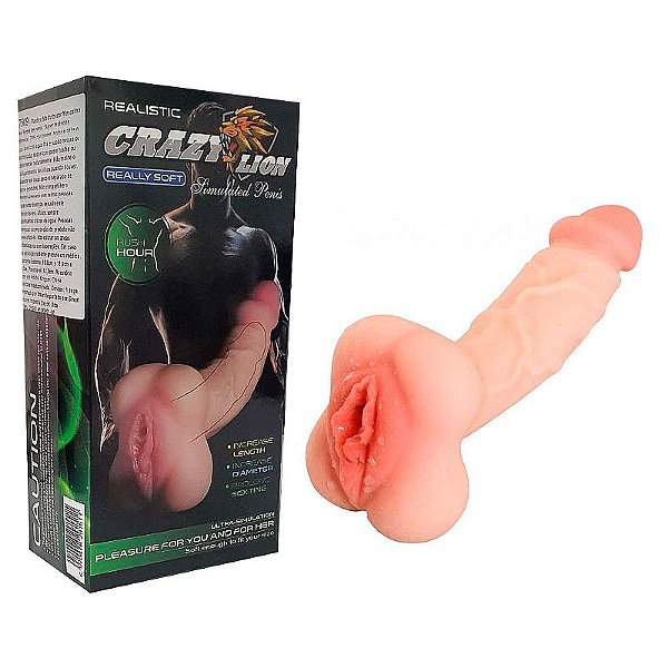 Masturbador Masculino Cyberskin Formato Pênis e Vagina