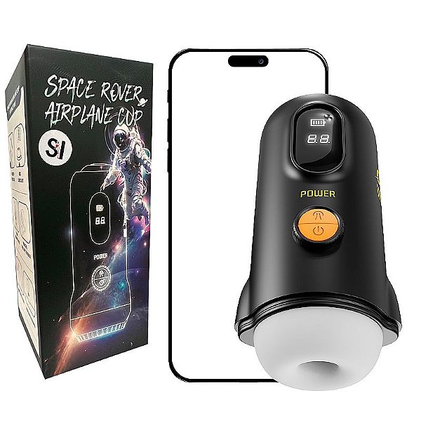 Masturbador Masculino Interativo Recarregável com App Bluetooth Tela LED