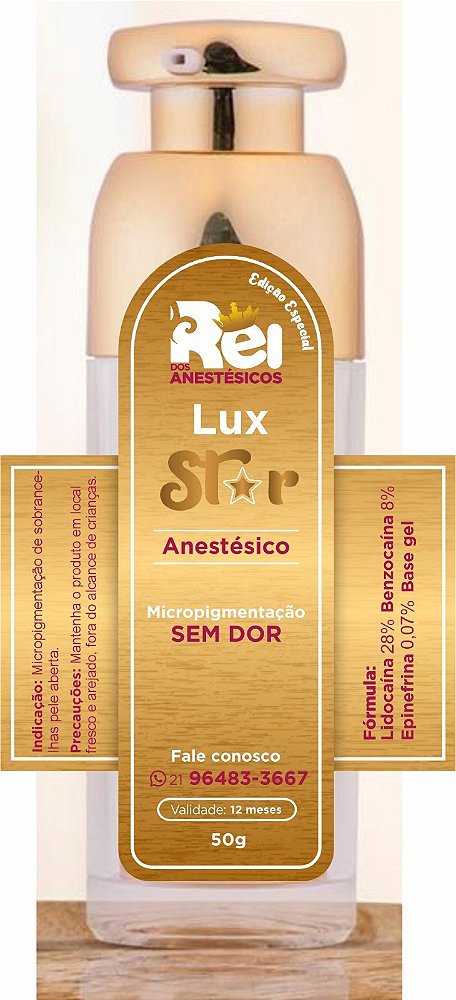 Gel Anestésico zero dor Lux Star 50GR