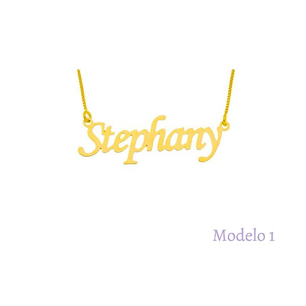 COLAR PERSONALIZADO 1 NOME (ESCOLHA O SEU MODELO PREFERIDO)
