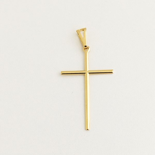 SOMENTE PINGENTE CRUZ PALITO LISA - GRANDE FINA - 05cm x 03cm