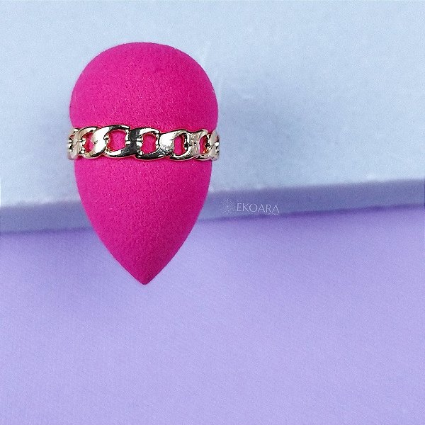 ANEL ELOS DE CORRENTINHA - REGULÁVEL SEMIJOIA COM BANHO DE OURO 18K