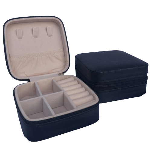 PORTA-JOIAS PRETO ORGANIZADOR DE SEMIJOIAS E ACESSÓRIOS