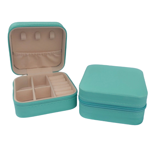 PORTA-JOIAS VERDE ÁGUA ORGANIZADOR DE SEMIJOIAS E ACESSÓRIOS