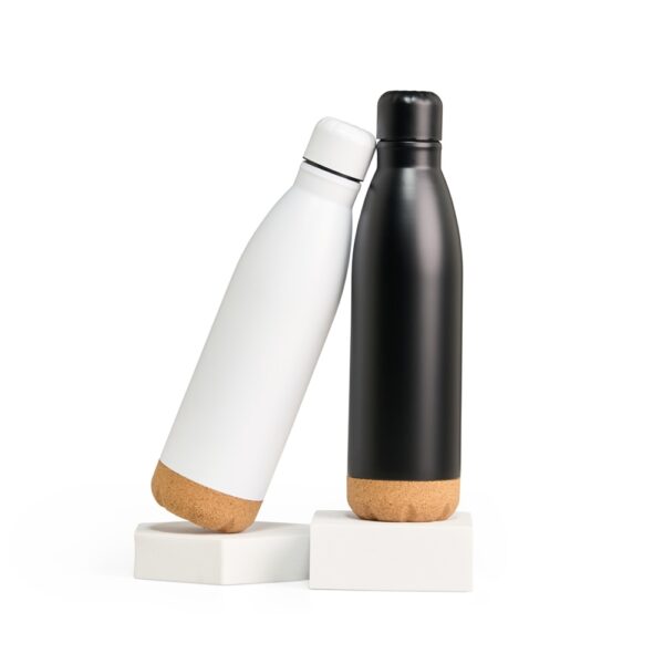 Garrafa Térmica Inox 500ml com Detalhe em Cortiça Personalizada