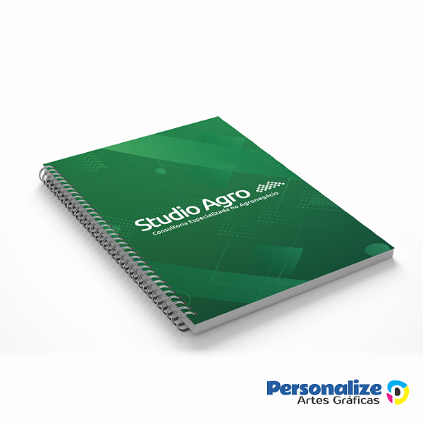 Caderno de Capa Dura Personalizado Tamanho 10x14cm - miolo com folhas brancas