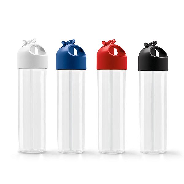 Squeeze 500 mL em PS e PE com Canudo Flexível
