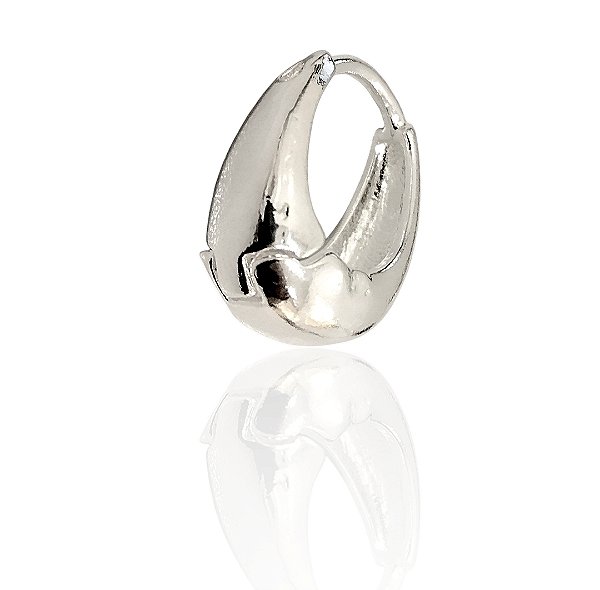 Brinco argola banhado prata