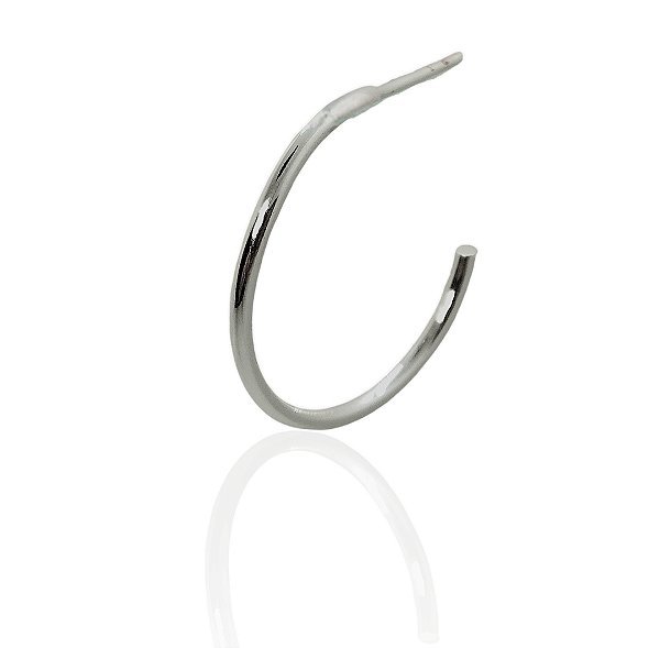 Brinco argola 20mm banhado prata