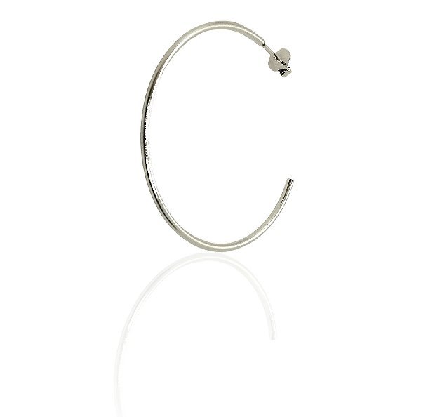 Brinco argola 40mm banhado prata
