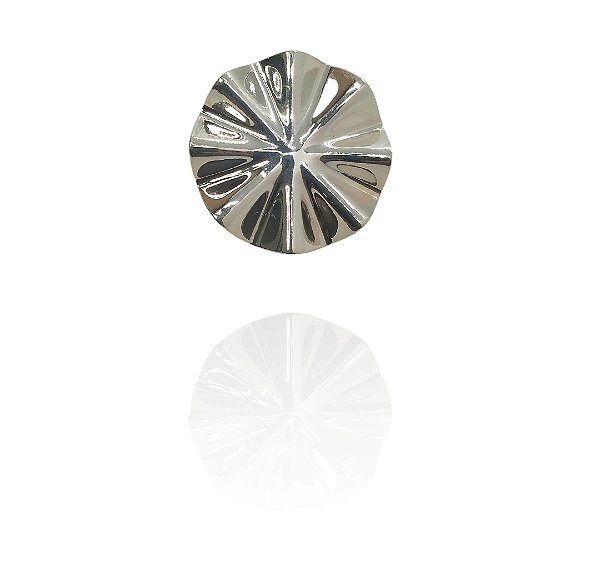 Brinco circular orgânico banhado prata