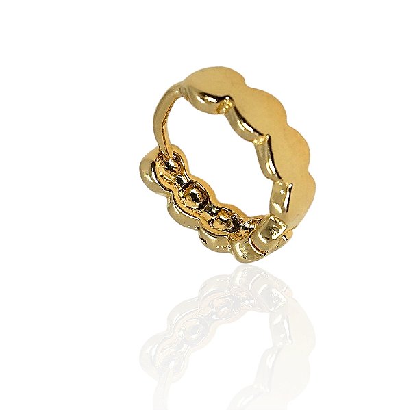 Brinco argola 10mm banhado ouro