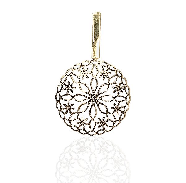 Brinco flor maori banhado ouro