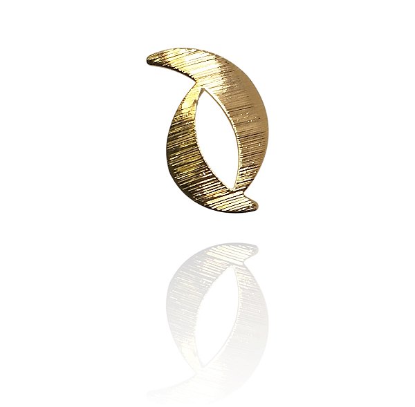 Brinco 2 parenteses banhado ouro