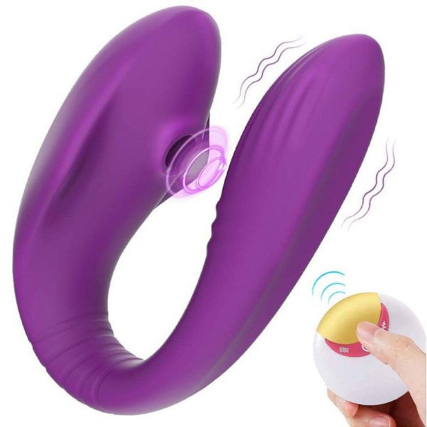 Vibrador de Casal Duplo com Controle Remoto - Recarregável