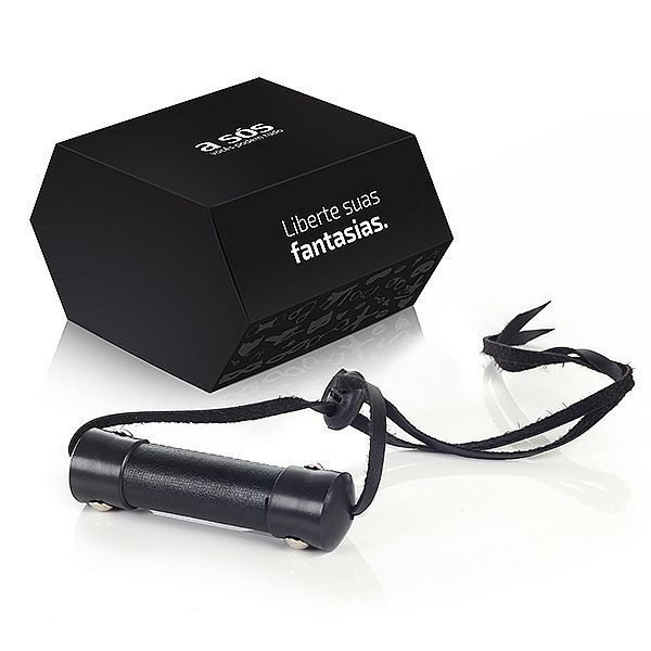 Mordaça em Couro com Tira Regulável