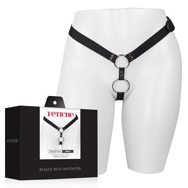 Cinta Strap On Dupla Preta