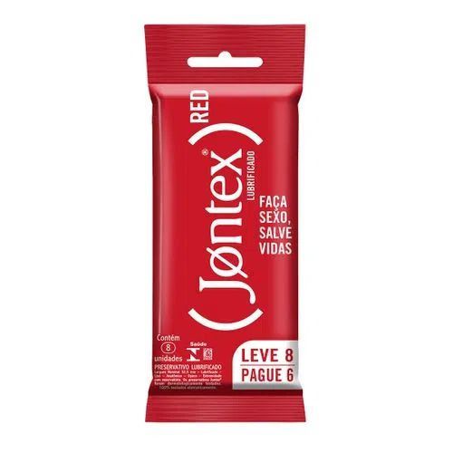 Preservativo Jontex RED Lubrificado 8 Unidades