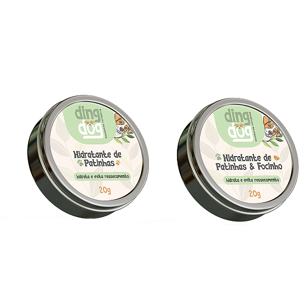 Kit Hidratante de Focinho + Hidratante de Patinhas Ding Dog - 20g cada