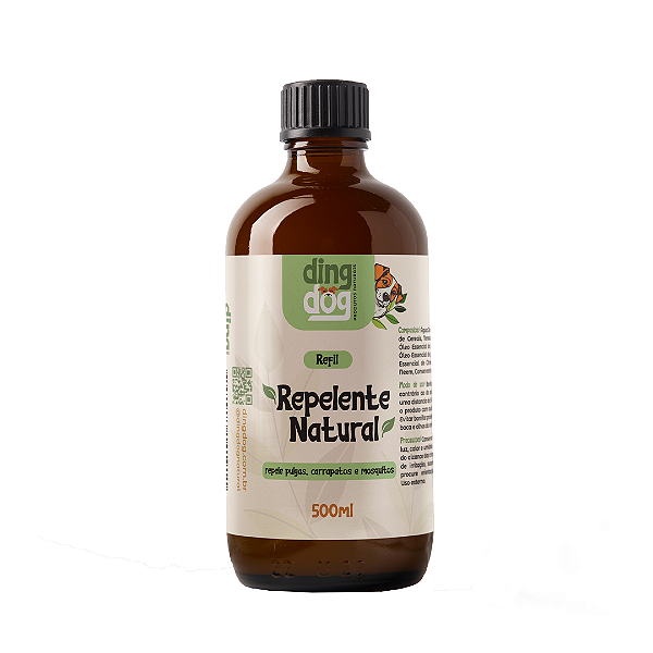 Refil Repelente Anti Mosquito e Insetos Natural Ding Dog 500mL