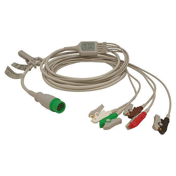 Cabo Ecg 5 Vias Garra Prolife M8 12 Pinos