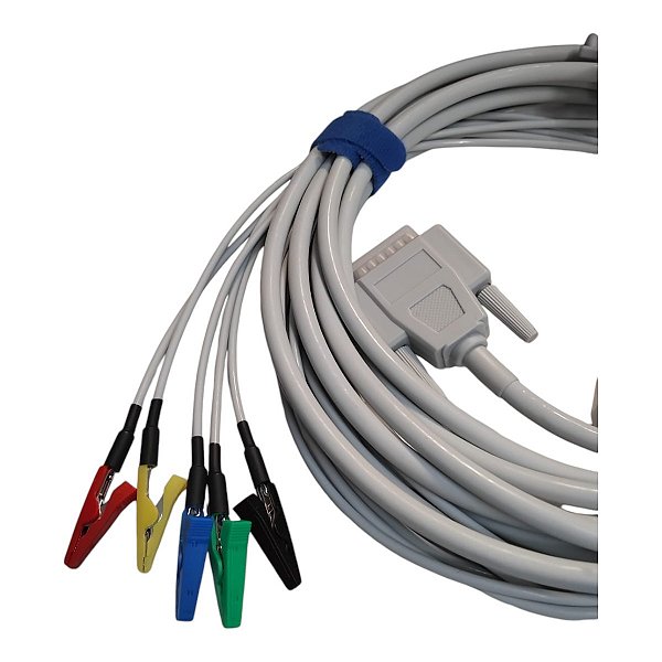 Cabo ECG 11 vias clip jacaré compativel com Micromed