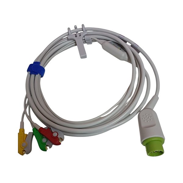 Cabo Ecg 3 Vias Clip Garra Compatível com Lifemed