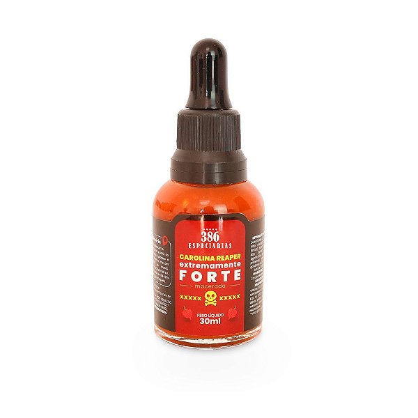 Pimenta Carolina Reaper Macerada - EXTREMAMENTE FORTE - 30ml
