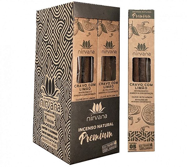 Incenso Nirvana Natural Premium - Cravo com Limão