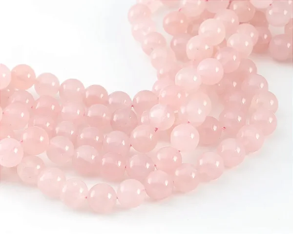 Japamala de Pedra Quartzo Rosa com 27 Contas