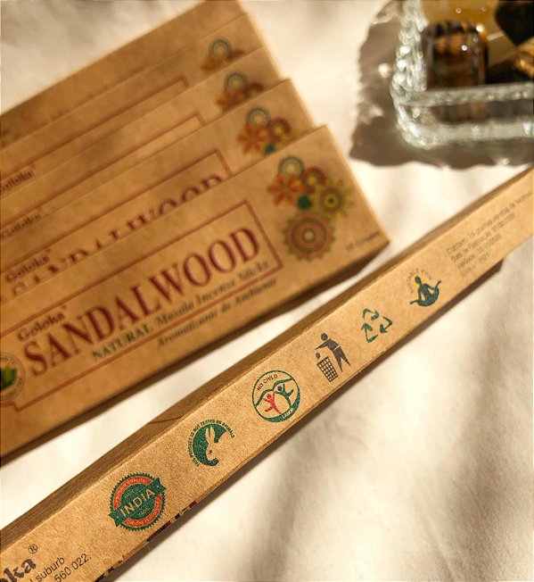 SANDALWOOD Goloka - Incenso Natural Orgânico Massala