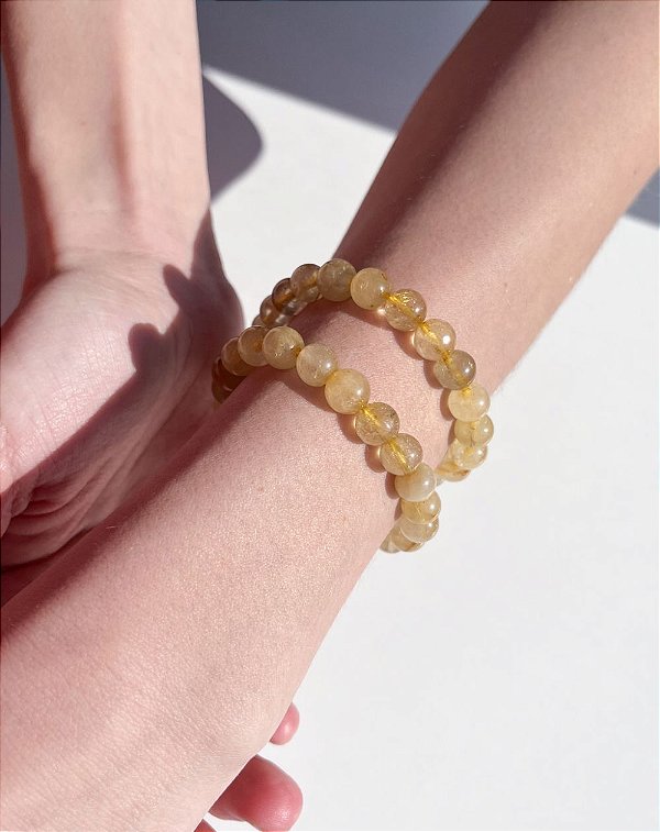 Pulseira Fortuna - Pedra Natural Citrino
