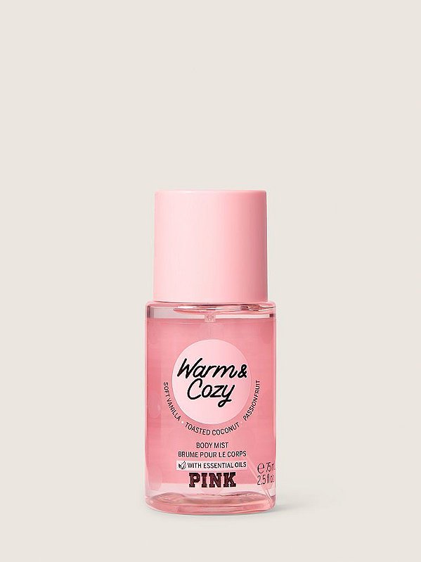 Mini Body Mist Warm & Cozy Pink Victoria's Secret 75ml - Cosmeticos da ray