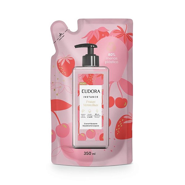 Refil Loção Desodorante Hidratante Corporal Instance Frutas Vermelhas Eudora 350ml