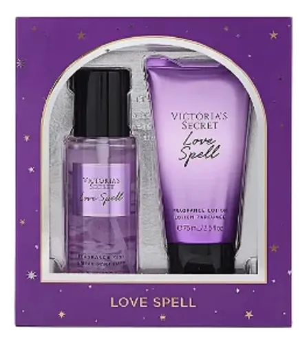 Kit Victoria's Secret Love Spell 2 Itens: Body Splash 75ml + Hidratante 75ml